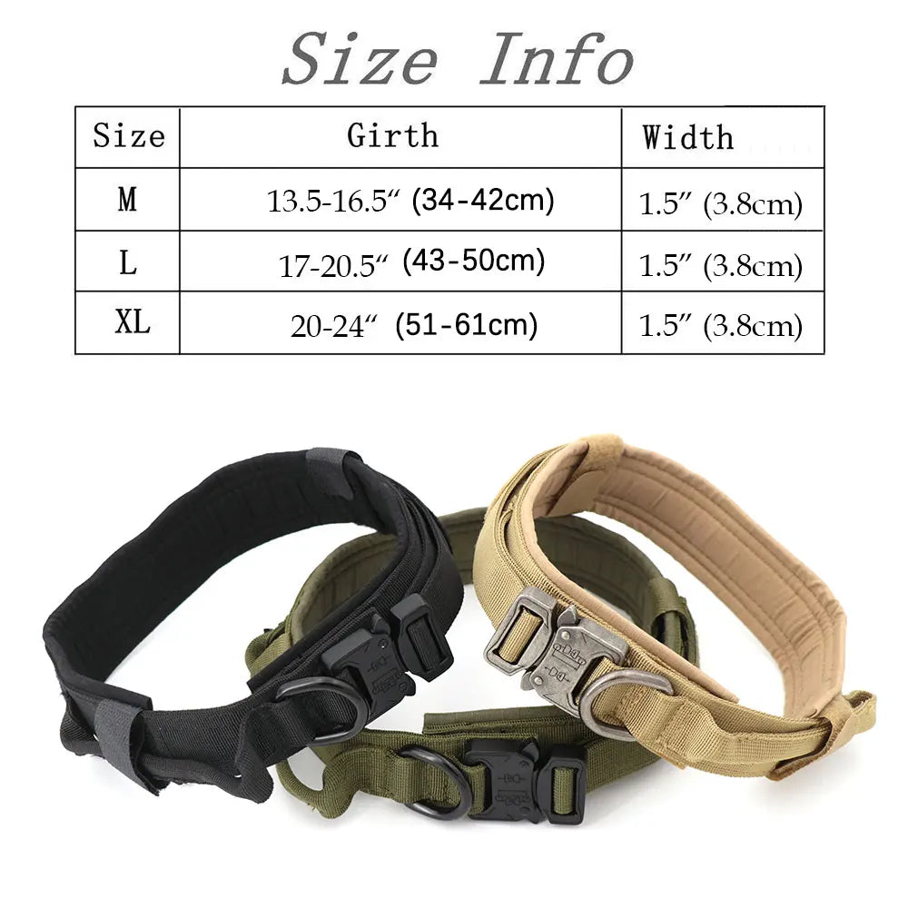 Tactical Dog Harness, Leash & Collar Set – Adjustable Military Pet Vest for Medium & Large Dogs