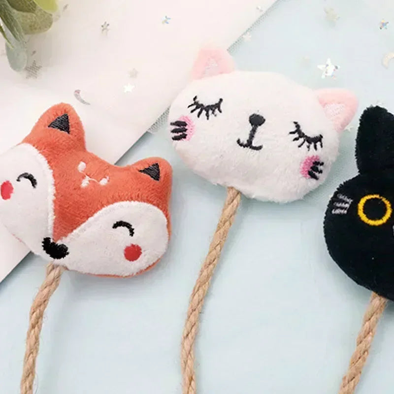 Feather Bell Cat Toy with Catnip – Animal Shape Molar Rod & Hemp Rope Chew Toy