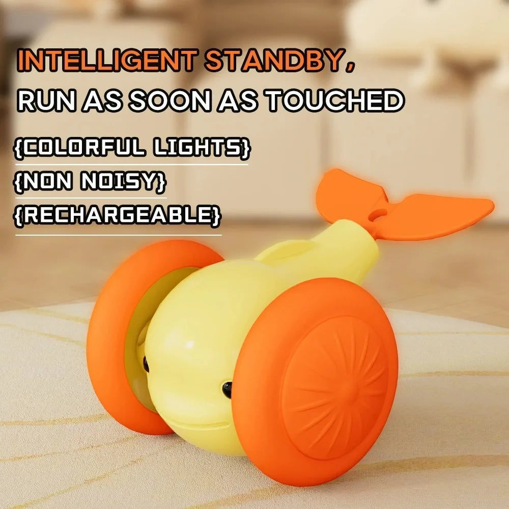 Interactive Electric Whale Cat Toy – Automatic Teaser Car with Obstacle Avoidance for Kittens