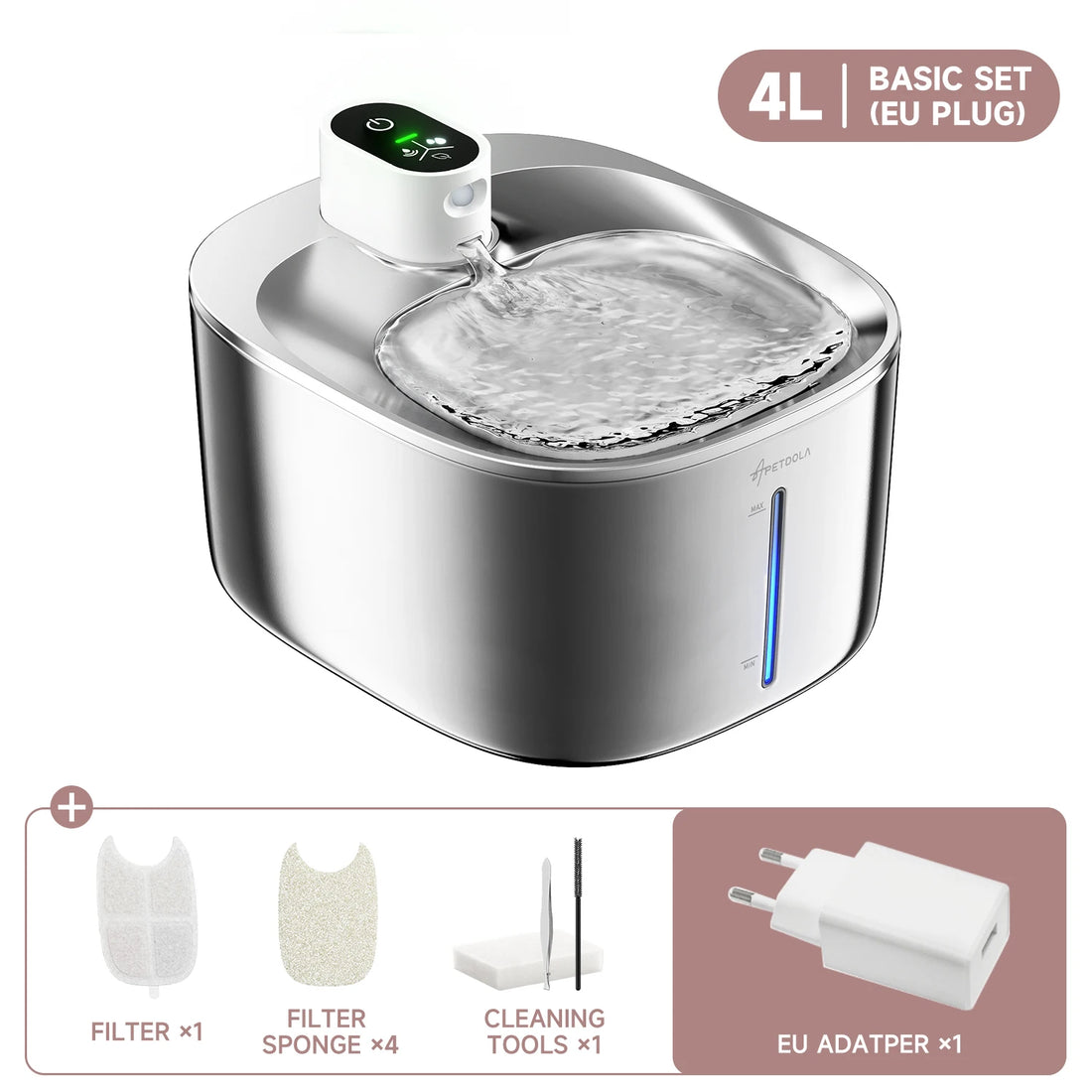 🐾 APETDOLA 4L Wireless Cat Water Fountain – Auto Sensor Pet Drinking Dispenser