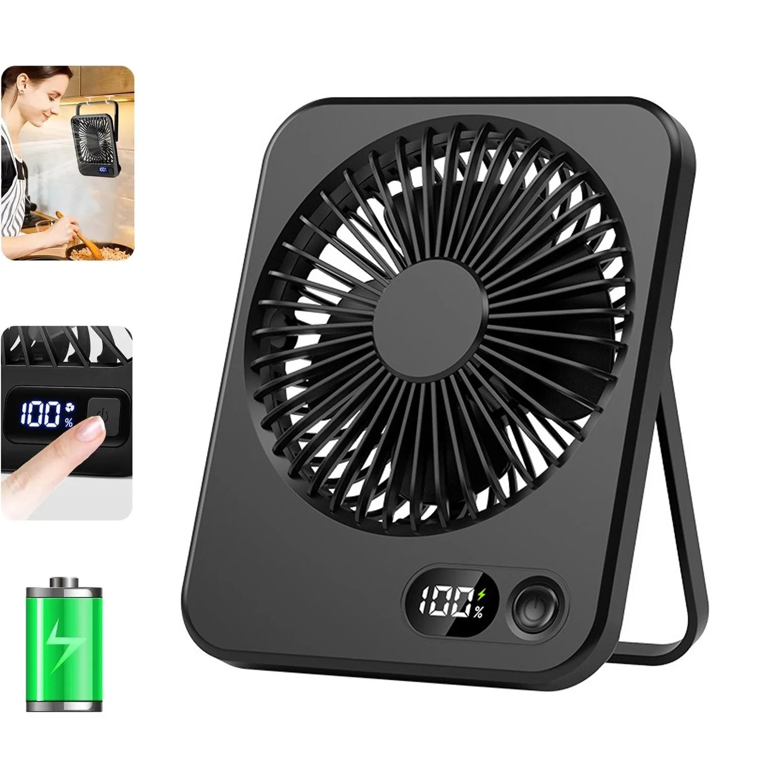 🌀 Mini Portable Folding USB Charging Power Bank Fan – Handheld & Desk Multi-Function Fan for Sports & Summer Cooling