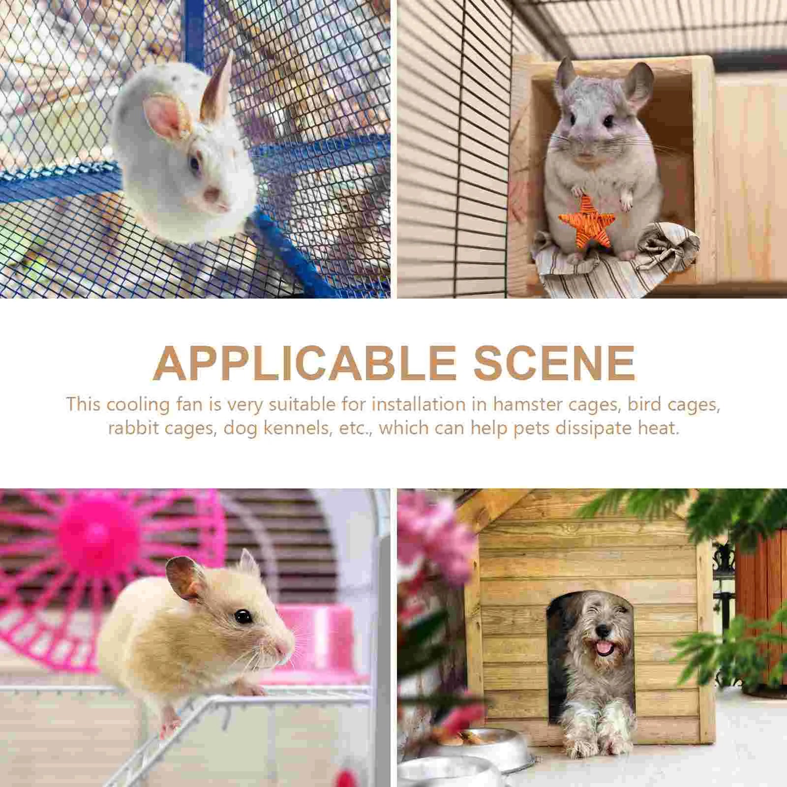 USB Cooling Fan for Hamster Cage – Portable Transparent Fan for Small Pet Enclosures