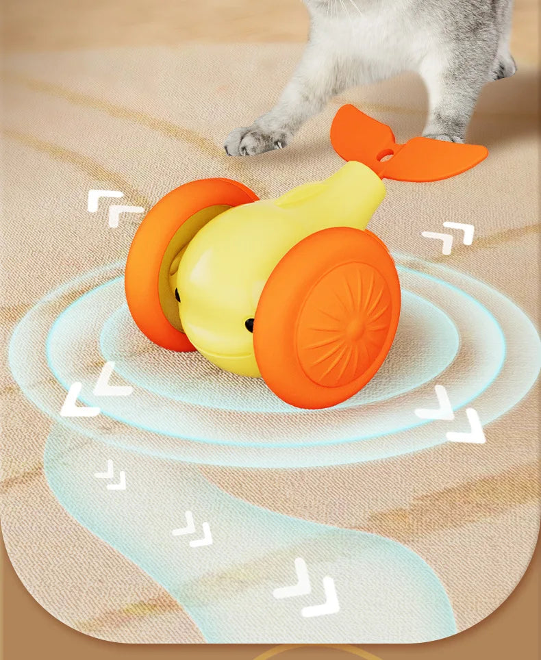 Interactive Electric Whale Cat Toy – Automatic Teaser Car with Obstacle Avoidance for Kittens