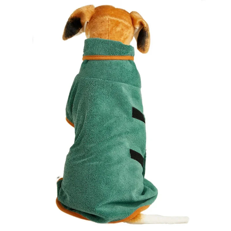 Pet Bathrobe Adjustable Towel – Super Fast-Drying Moisture Robe for Dogs (Large, Medium, Small)