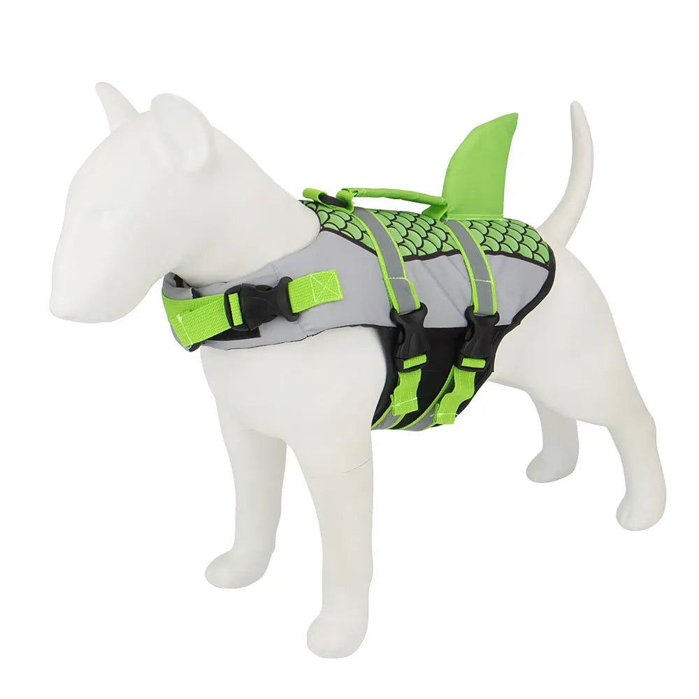 🦈 Scales Shark Swim Dog Life Jacket – Summer Pet Swimwear & Safety Vest 🐾