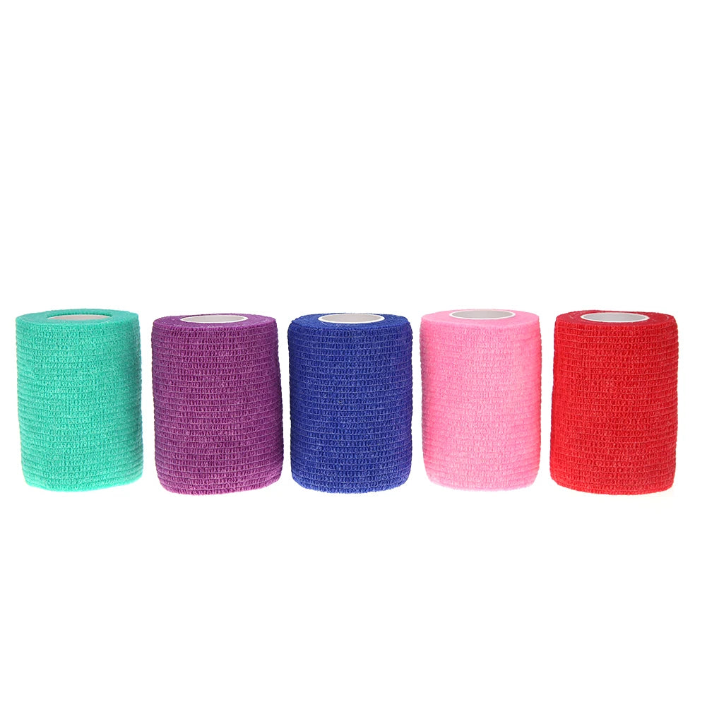 5Pcs Self-Adhesive Bandage Wrap for Dogs – Elastic First Aid Pet Leg Protector, Vet Tape Wrap (Green)