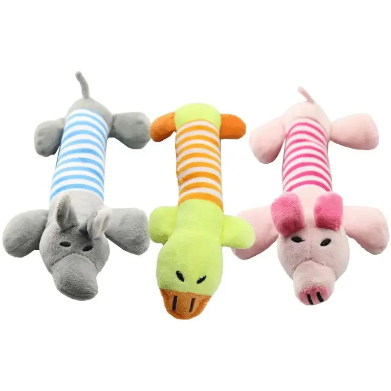 Duck Plush Dog Toy – No Stuffing, Soft Squeaker Fun 🦆🐾