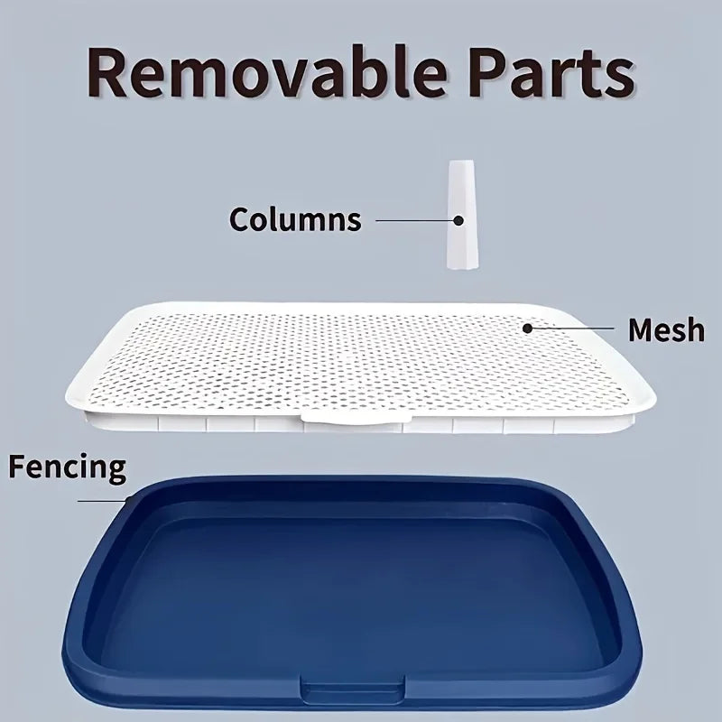 Dog Potty Training Toilet – Plastic Pee Pad Holder with Removable Net, Reusable Dog Potty Trainer Tray for Pets