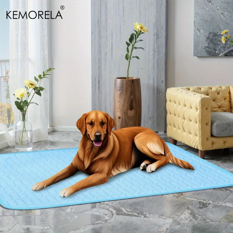 2025 Upgraded Ice-Cool Pet Cooling Mat – Sweat-Absorbent Summer Bed for Small, Medium & Large Pets (4 Sizes Available)