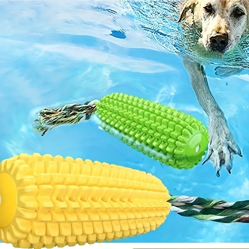 Corn Dog Chew Toys – Toothbrush Style for Aggressive Chewers, Teeth Cleaning & Interactive Play (Medium/Large Breeds)