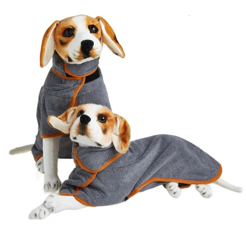Pet Bathrobe Adjustable Towel – Super Fast-Drying Moisture Robe for Dogs (Large, Medium, Small)