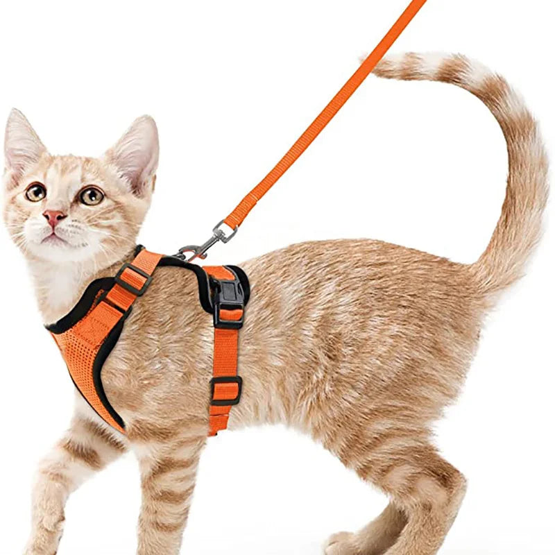 Cat Harness and Leash – Escape-Proof Soft Adjustable Vest with Easy Control