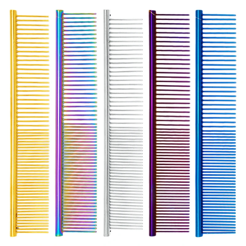 Meisha Stainless Steel Pet Grooming Comb – Professional Deshedding Brush for Dogs & Cats