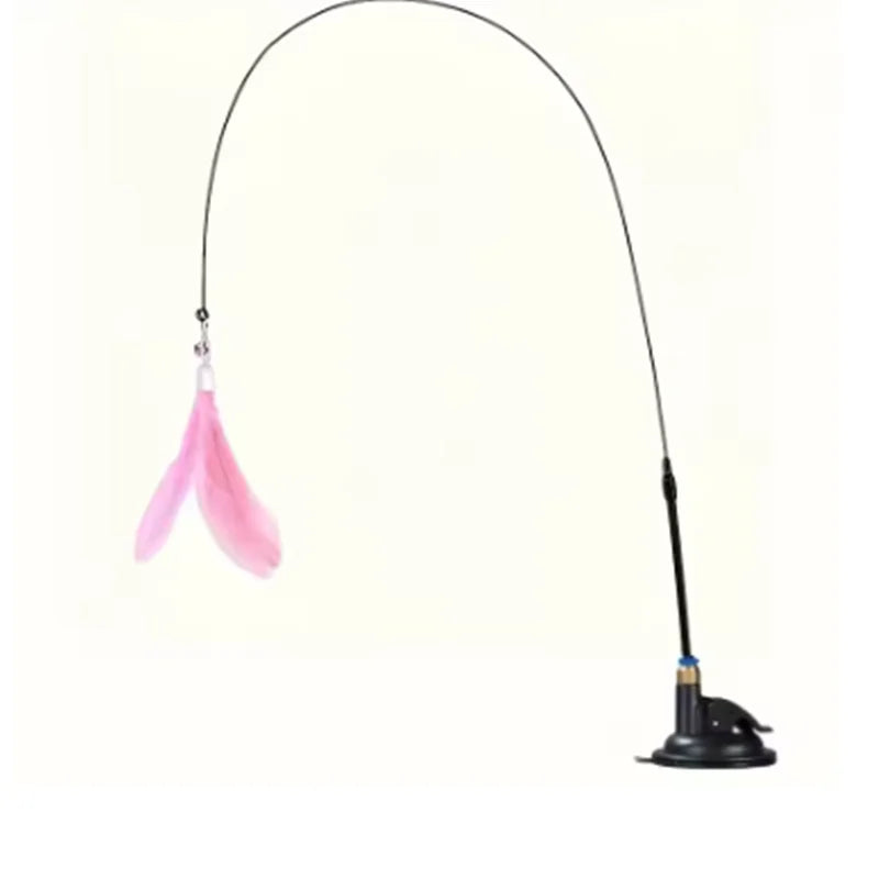 :  🌈 Pet Cat Teaser Wand – Rainbow Strip Interactive Toy