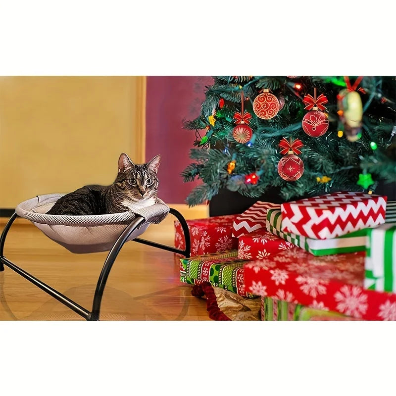 Breathable Cat Hammock Bed – Cooling Elevated Pet Cot Sofa for Cats & Small Pets
