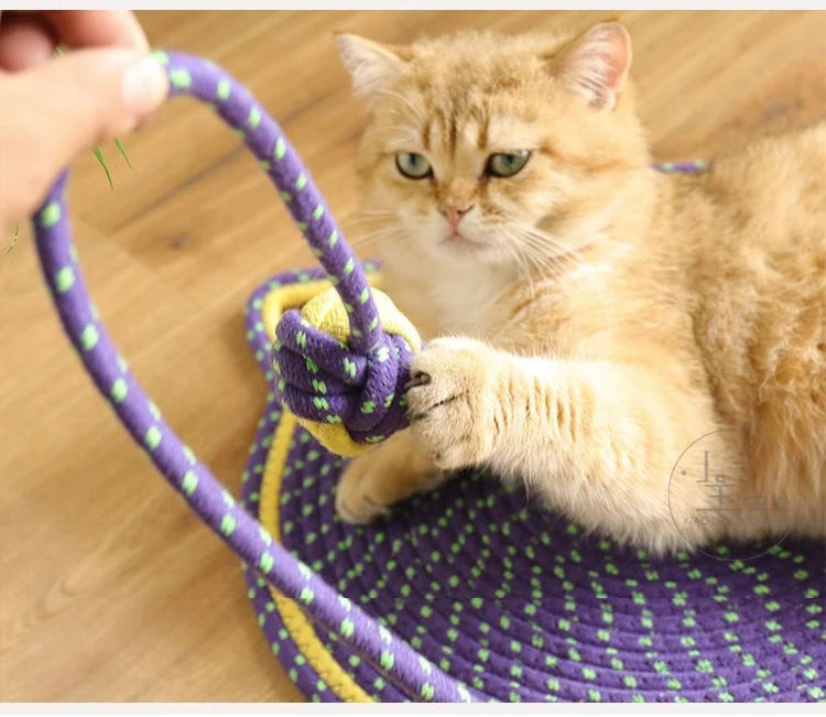 Cotton Rope Cat Scratching Mat – Durable Wear-Resistant Claw Grinder & Scratcher Toy