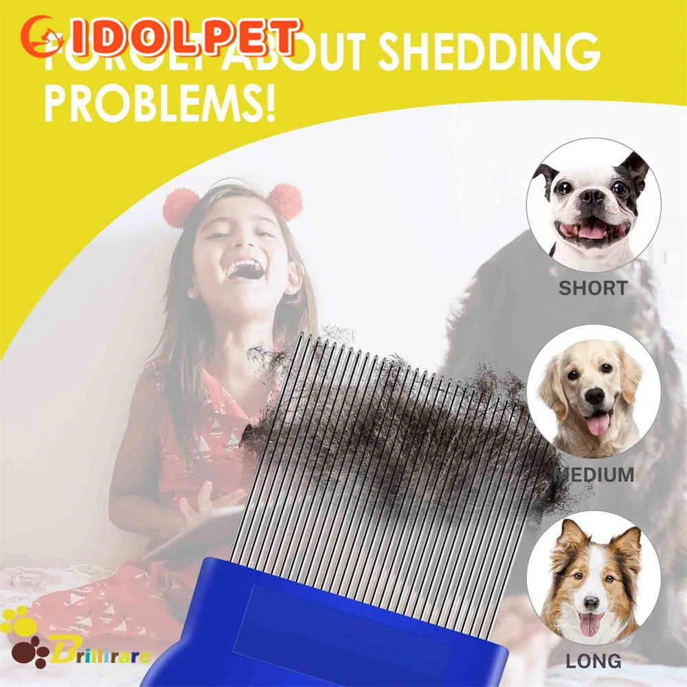 Flea Comb 4Pcs Set – Durable High-Strength Teeth Pet Grooming Combs for Dogs & Cats – Tear Stain & Float Hair Remover