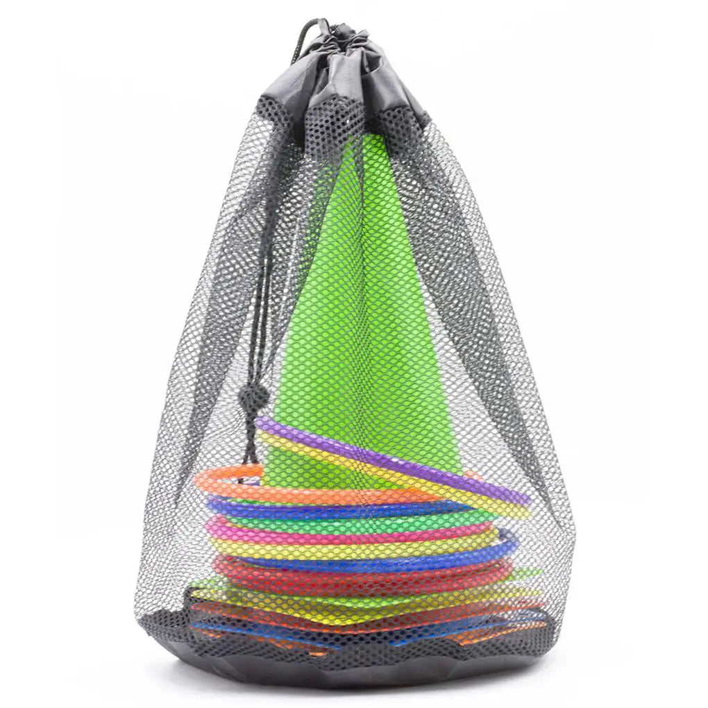 Agility Speed Ladder Nylon Straps Marking Discs Exerciser Resistance Drag Parachutes Sports Running Warm-Up Training Ladder Tool