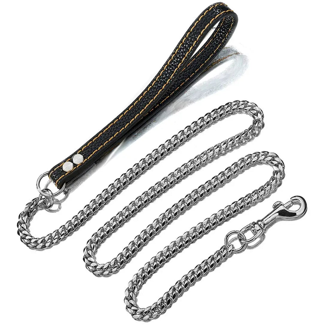 Stainless Steel Cuban Dog Chain Collar – Gold & Silver Training Link Collar