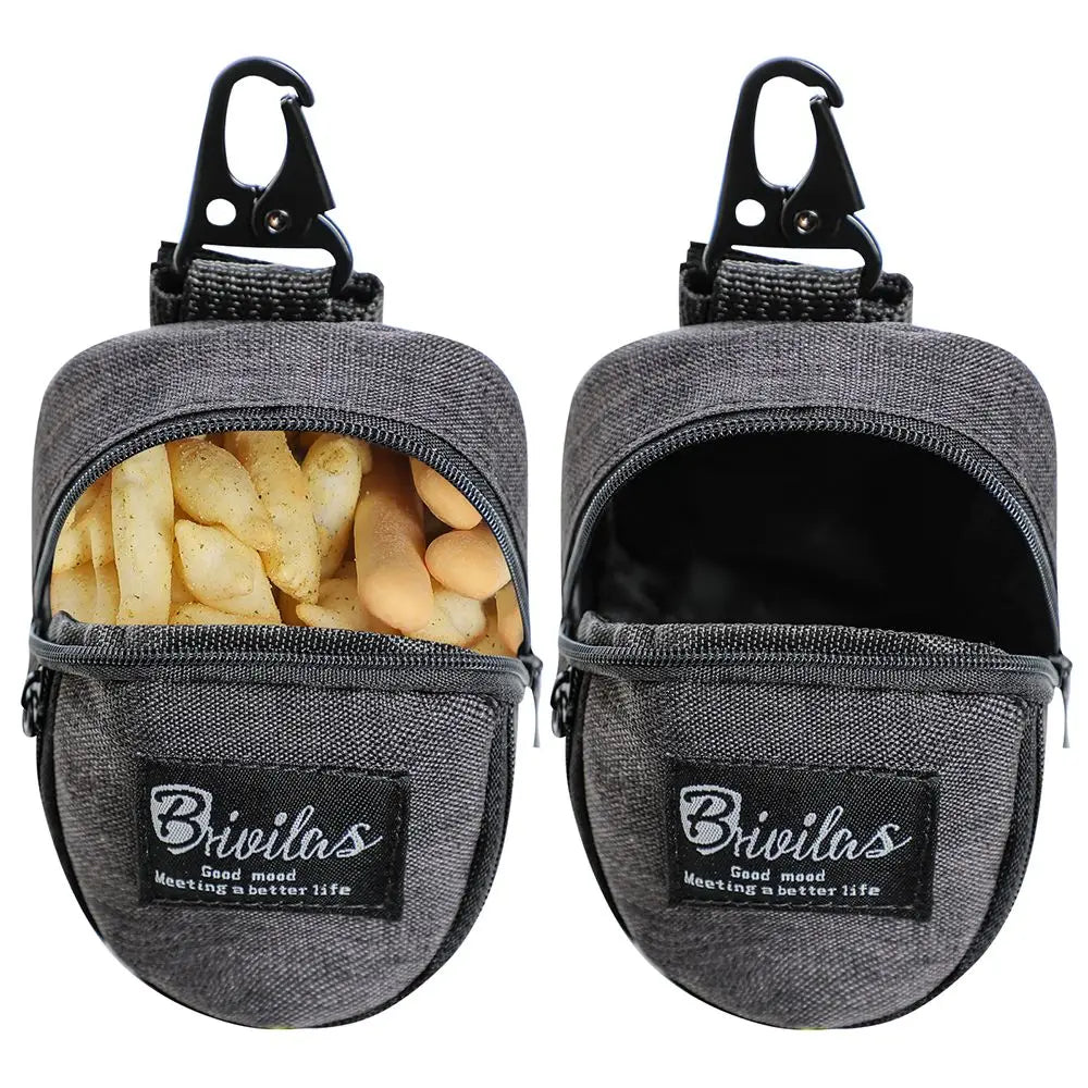 Portable Dog Training Treat Pouch – Outdoor Waist Bag with Poop Bag Dispenser for Puppy Snack Rewards