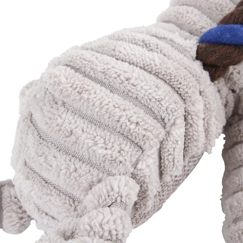 Plush Animal Squeaky Dog Toy – Bite-Resistant Chew & Play 🐾🧸