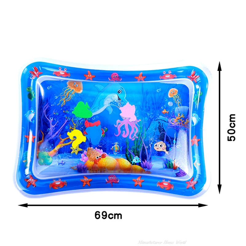 Interactive Water Sensory Play Mat for Cats & Dogs – Inflatable Thickened Sea Toy Mat with Floating Fish (2024 New)