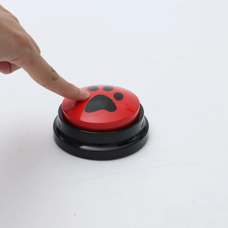 🎤 Pet Communication Button – Recordable Talking Training Toy with Cute Claw Print Design 🐾💡