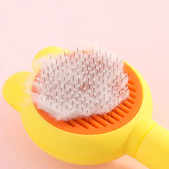 🐾 2025 Cat Comb – One-Click Deep Cleaning Stainless Steel Grooming Tool