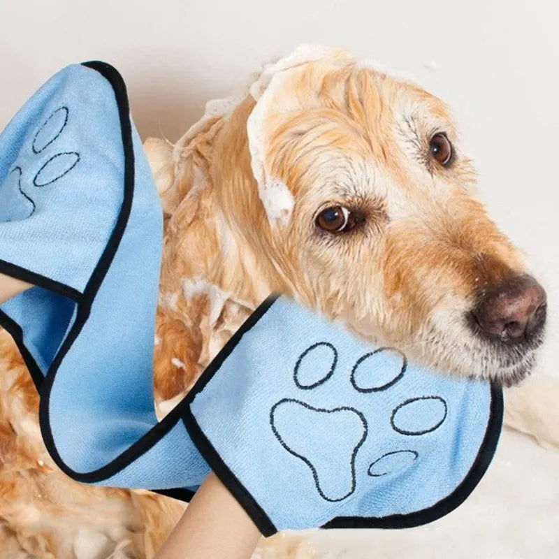 Pet Bath Towel for Cats & Dogs | Quick-Drying Absorbent Microfiber Gloves & Washcloth