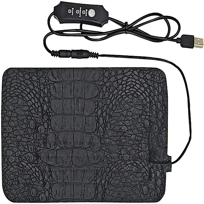 USB Pet Heating Pad – Adjustable Electric Warmer Mat for Cats, Dogs & Reptiles, Two Sizes