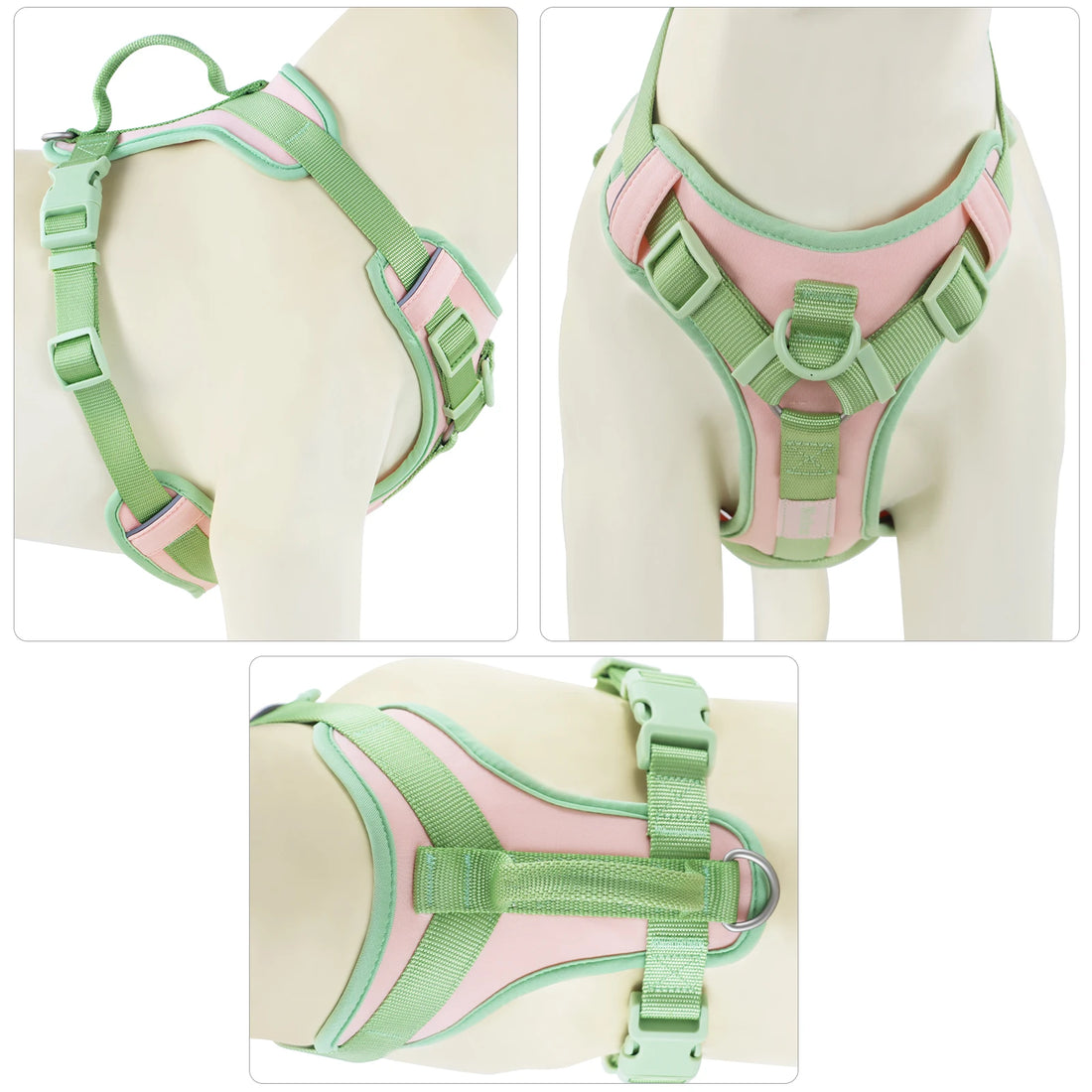 Splicing Color Dog Harness – No-Pull, Adjustable & Personalized