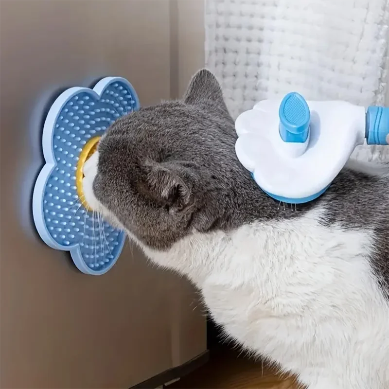 🌼 Pet Supplies Cat & Dog Licking Pad – Pentagram & Sunflower Silicone Slow Feeder Mat