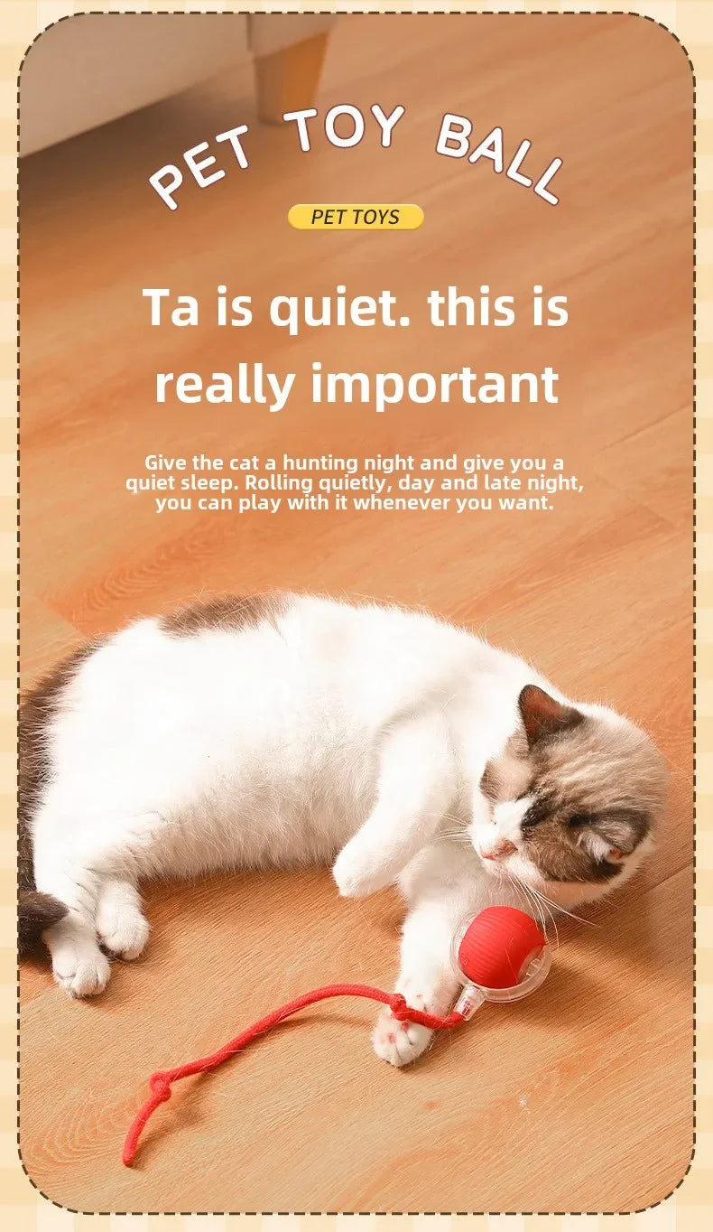 Smart Rolling Ball Toy – Rechargeable Interactive Toy for Cats & Dogs