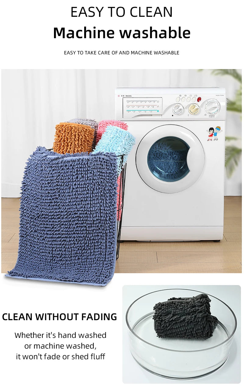 Chenille Plush Pet Mat – Soft Absorbent Dog & Cat Bed Pad, Cozy Seat Cushion for Crates, Bathroom & Pet Lounging