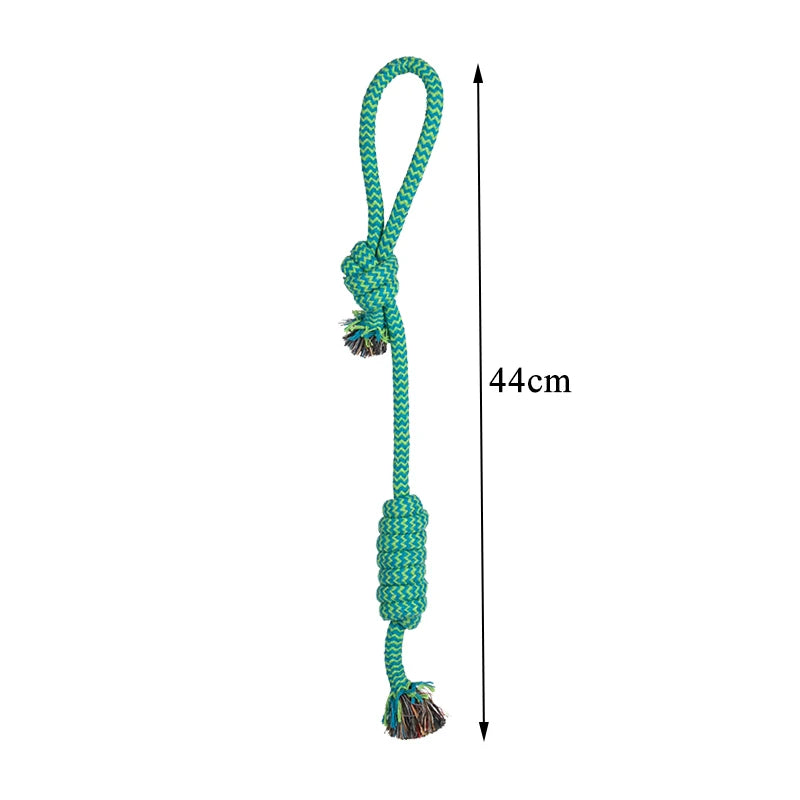 Rope Ball Dog Toy – Durable Cotton Chew & Tooth Cleaning 🐾⚽