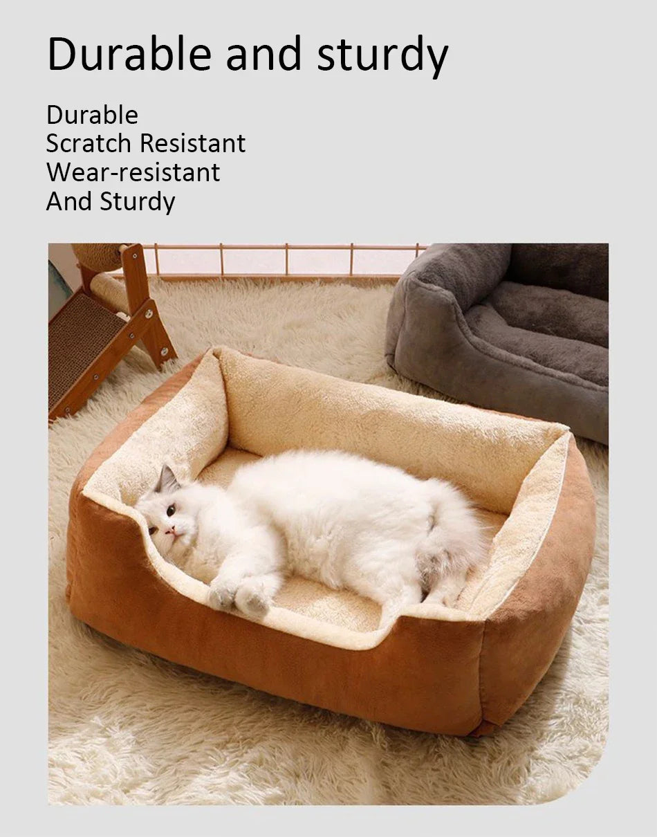 Cozy Cat & Dog Bed – Soft Pet Cushion House for Cats & Small Dogs, Basket-Style Pet Habitat