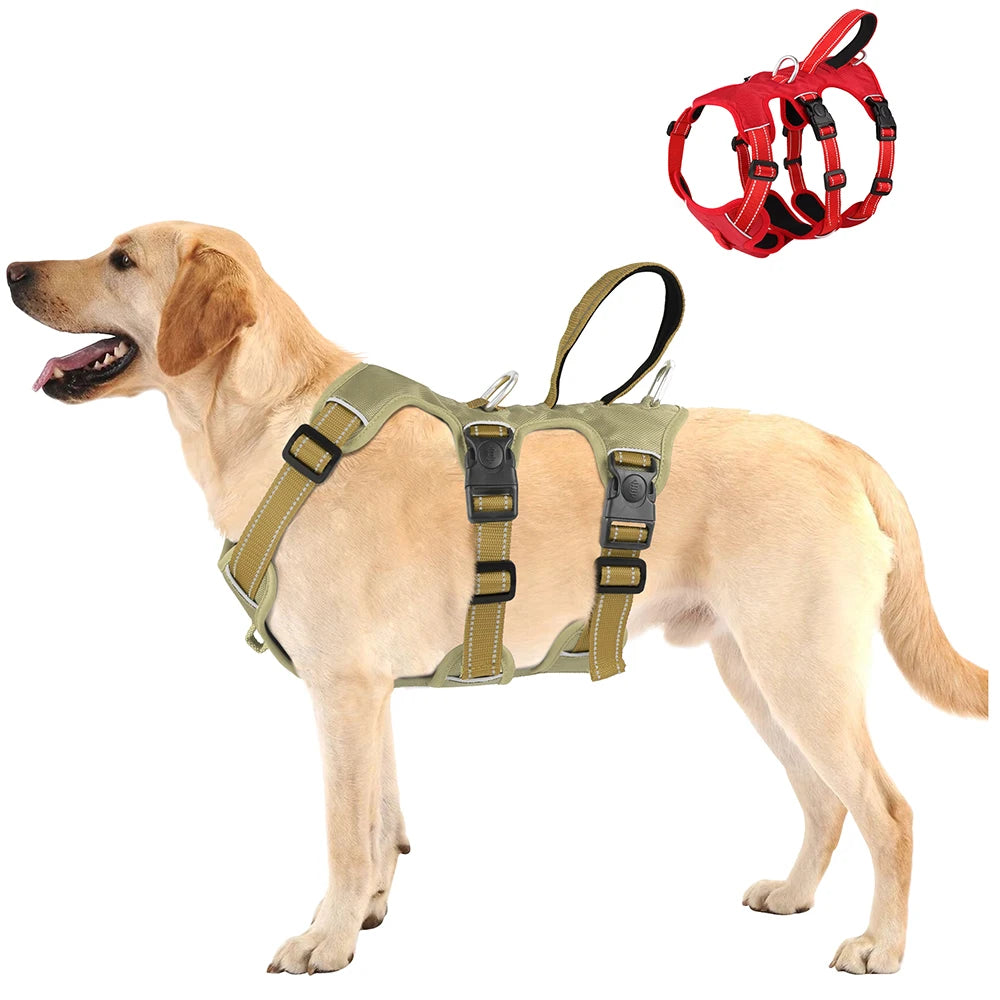 🐾 Waterproof Reflective Dog Harness – Padded & Secure for Outdoor Adventures!