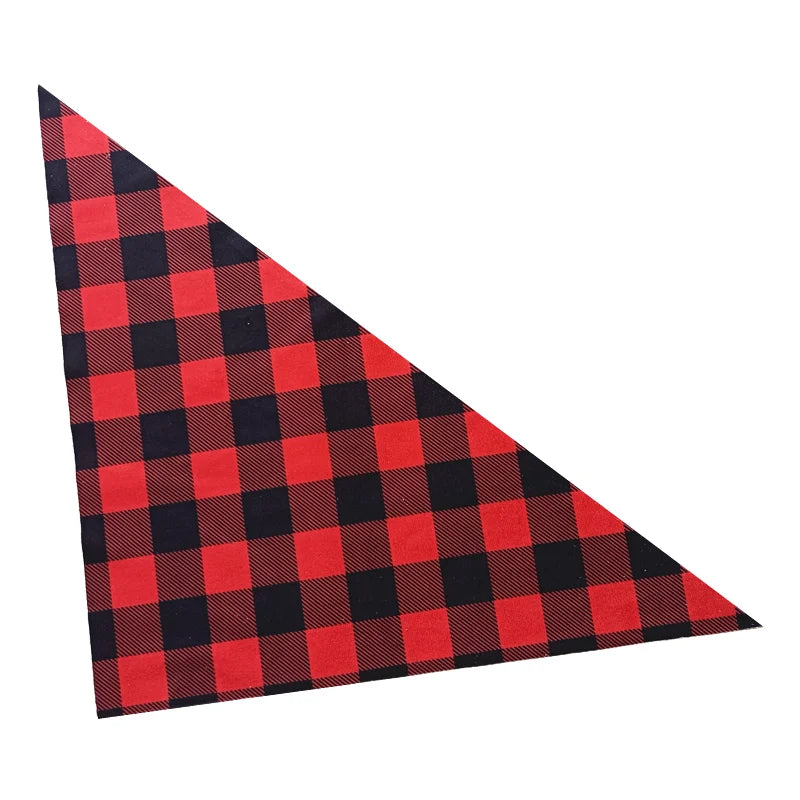10Pcs Dog Bandana Set – Fruits, Plaid, Paw & Snowman Triangle Scarves for Small, Medium & Large Dogs