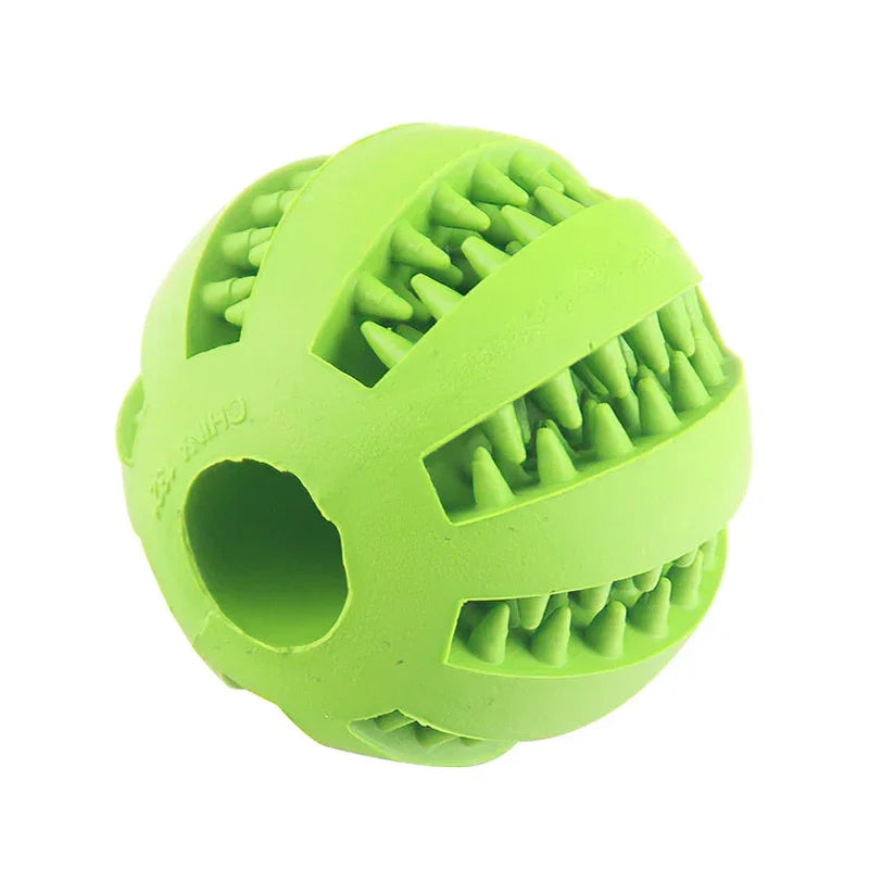Rubber Dog Ball Toy – Interactive Chew & Treat Dispenser 🐾⚽
