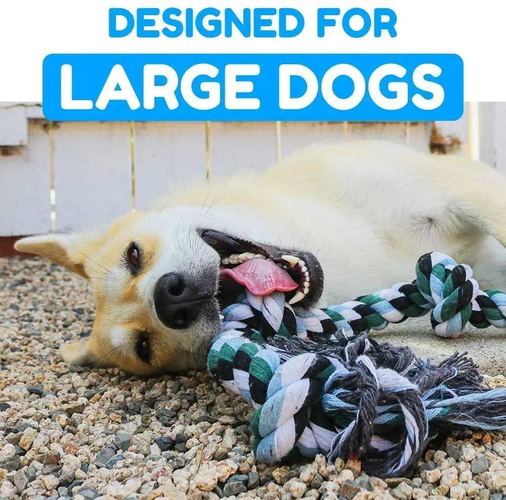 ATUBAN 42" Giant Dog Rope Toy – Indestructible 6-Knot Rope Tug Toy for Aggressive Chewers & Extra Large Dogs