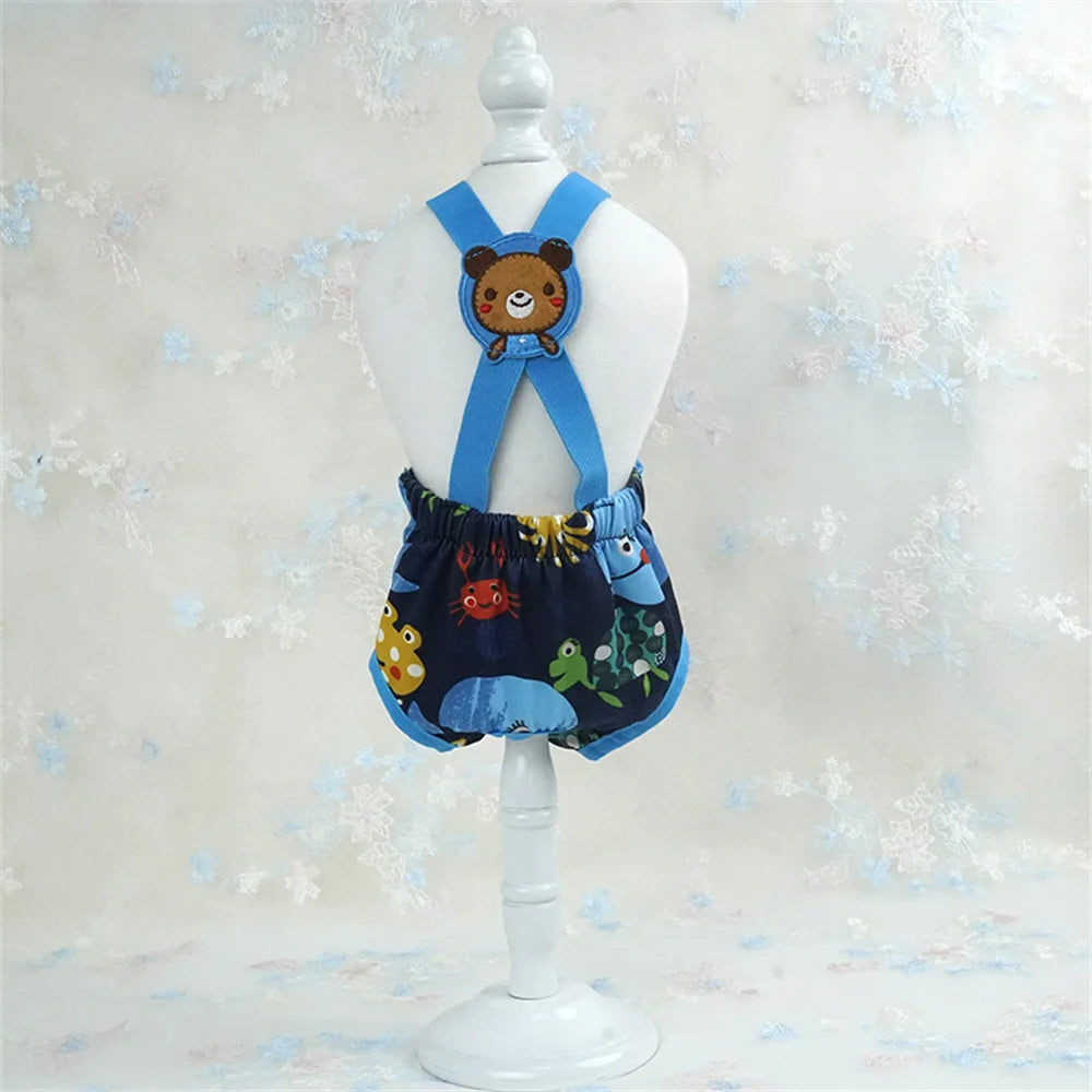 Cartoon Print Female Dog Diaper Shorts – Cute Puppy Physiological Pants