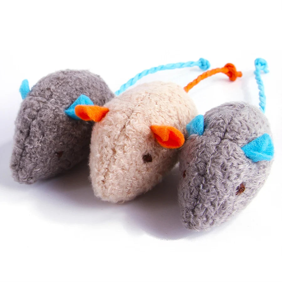 Plush Mouse Cat Toy – Interactive Cute Self-Hi Cat Play Toy