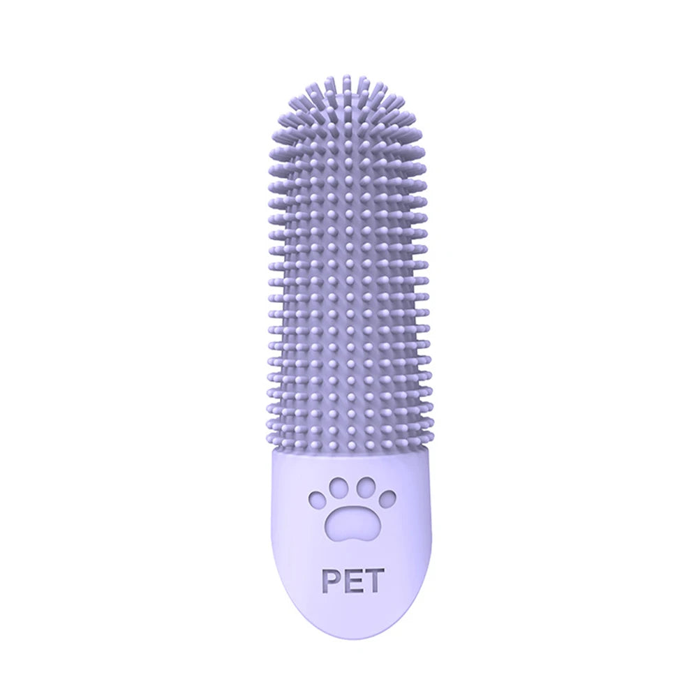 Pet Silicone Finger Toothbrush – Tartar & Plaque Remover for Cats & Dogs