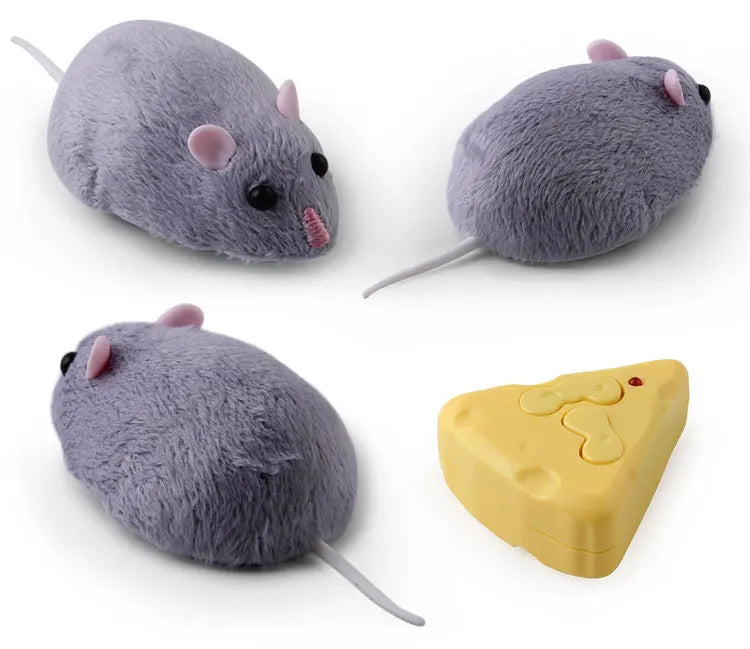 Electric RC Mouse Cat Toy – Remote Control Infrared Moving Rat for Interactive Pet Play & Pranks
