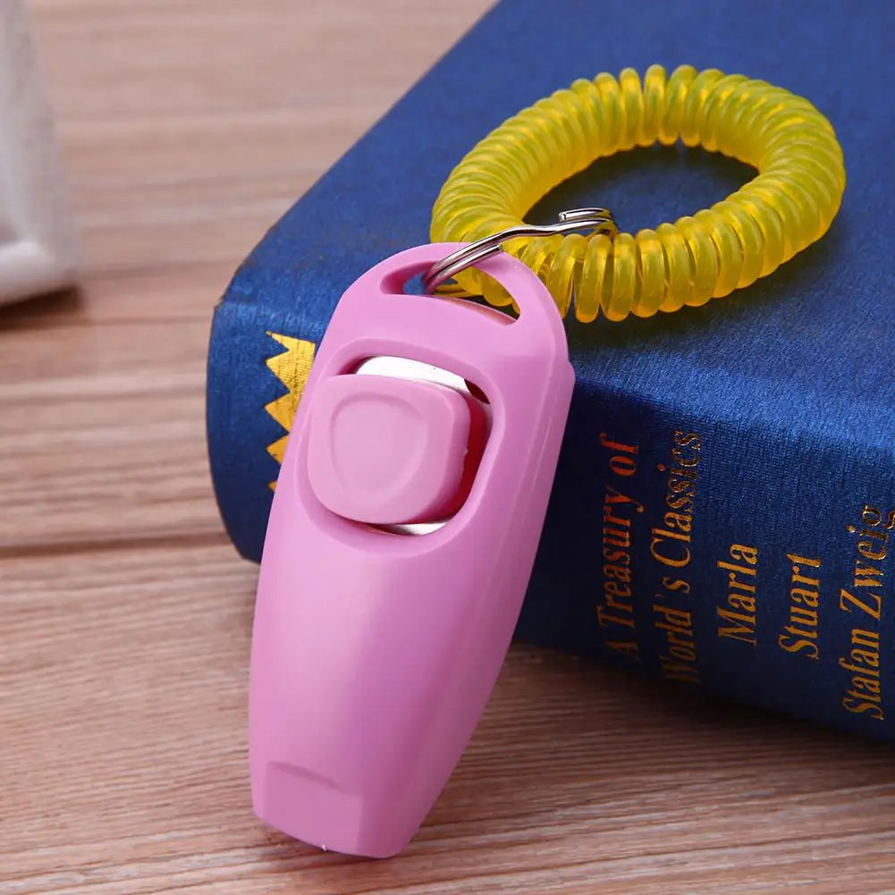 Pet Clicker & Training Whistle – Dog & Cat Obedience Trainer with Key Ring Attachment