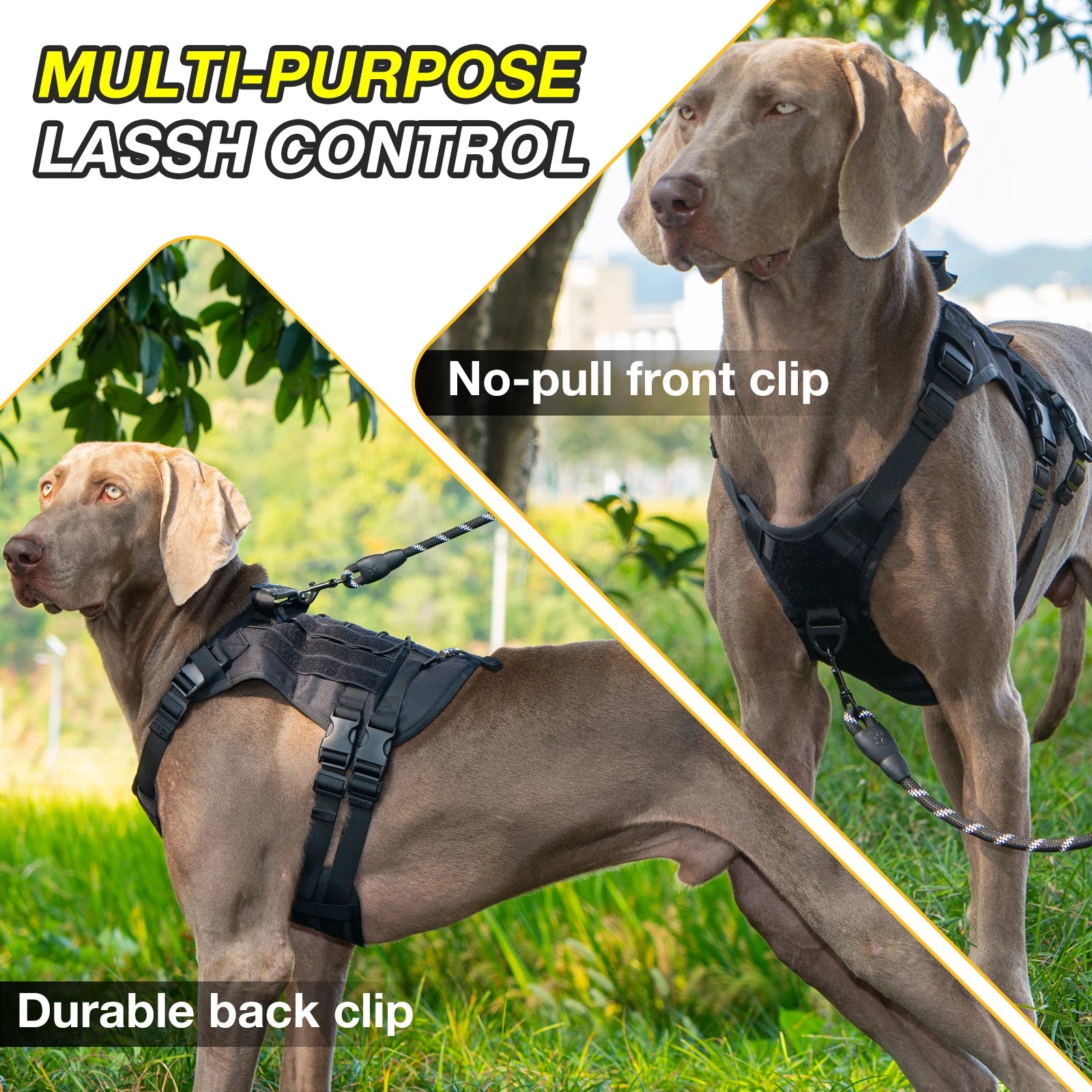 🛡️ Tactical Chest Strap Dog Harness – Heavy-Duty Outdoor Control for Large Dogs 🐕