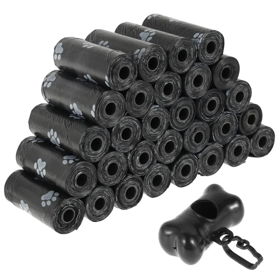 10/30 Roll Dog Poop Bags – Leak-Proof Pet Waste Bags for Outdoor Cleaning, 15 Bags per Roll Refill Garbage Bag Set