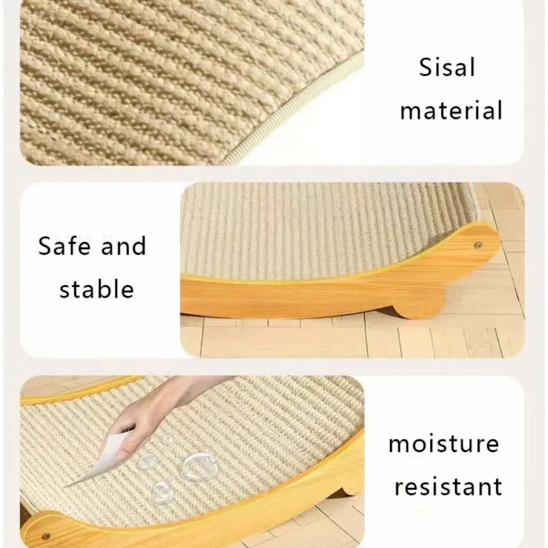 🐱 Wooden Cat Scratching Pad – Multifunction Cat Bed & Scratch Board