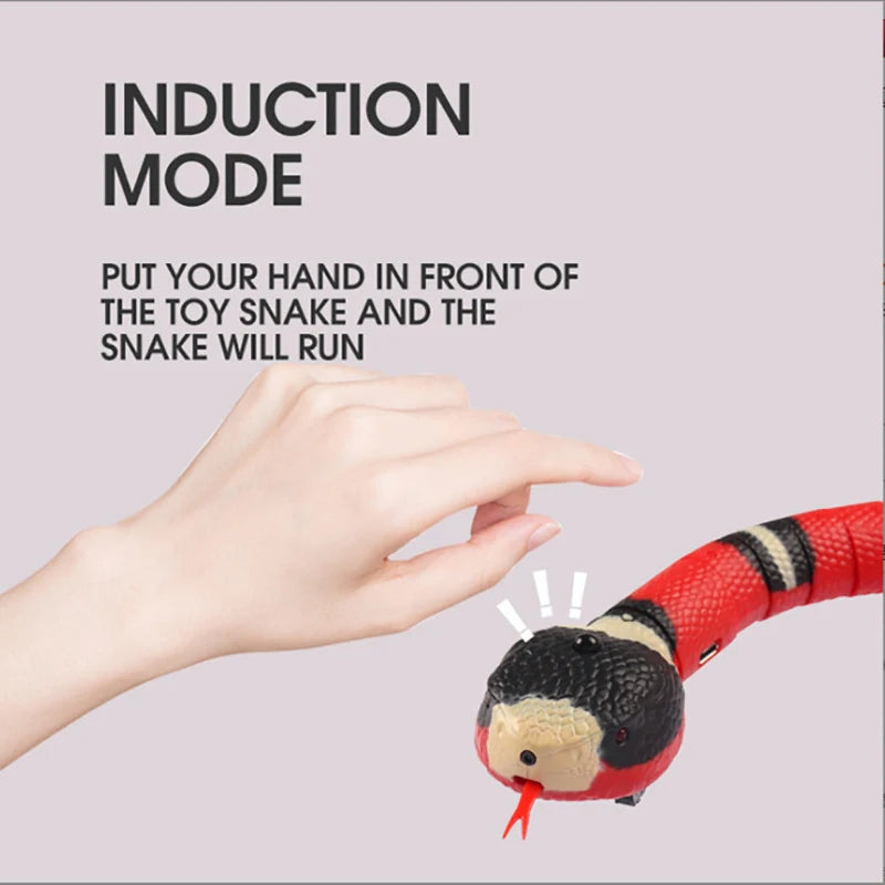 Smart Sensing Snake Cat Toy – USB Rechargeable Interactive Teaser for Cats