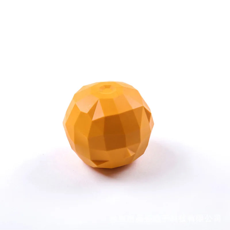 Rubber Dog Ball Chew Dispenser – Squeaky Food-Leaking Tooth Cleaning Snack Toy for Puppies & Dogs